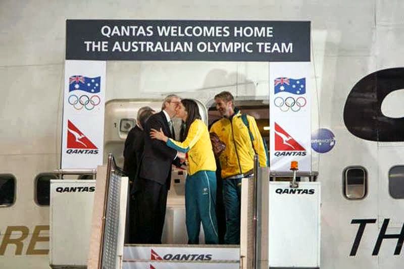 Qantas Australian Olympic Team Plane Welcome Stage